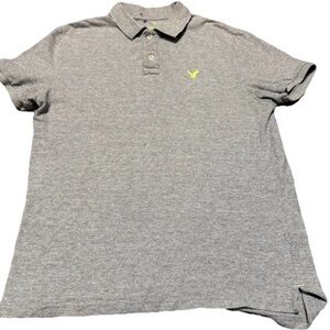 American Eagle Outfitters Heather Gray Polo Shirt